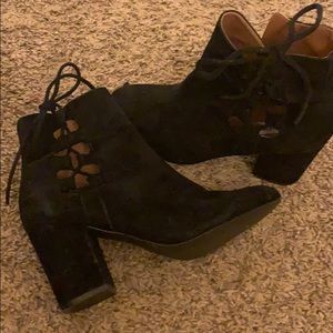 Steve Madden Black Suede “Savor” Booties